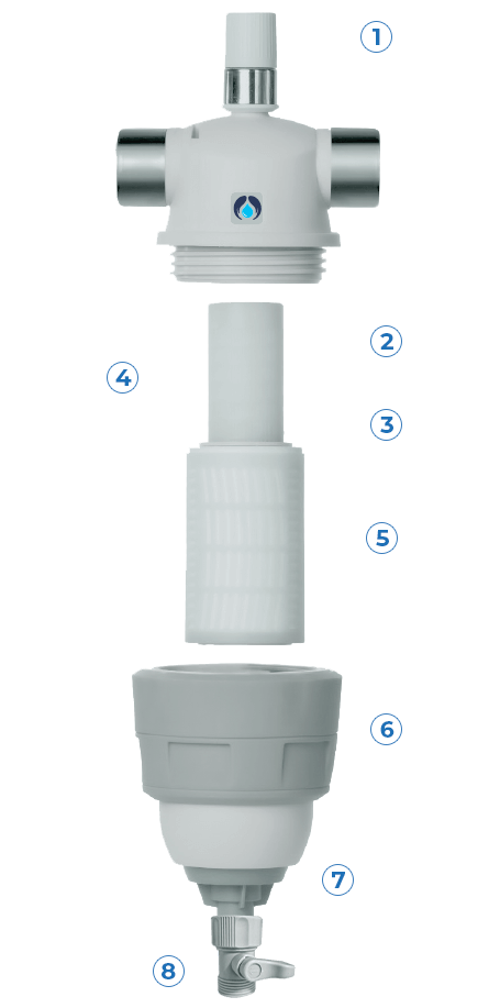 T-18 Water Filtration System Exploded View